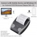 Portable 58mm Bluetooth POS Receipt Thermal Printer, Compatible with iOS/Android/Windows QS-5806 - Orange